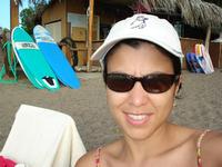 Georgina on the beach at the Kona Village