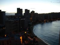 The view from the hotel on Waikiki