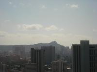 Down town Honolulu with Diamond Head in the background