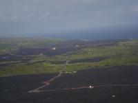 This is where the road stops because the lava covered the road and a village