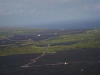 This is where the road stops because the lava covered the road and a village