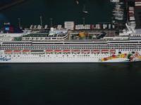 One of the cruise ships