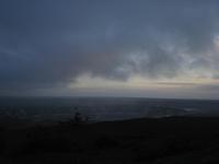 Overlooking the crater of the volcano