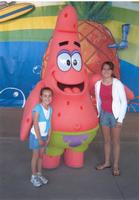 Kiana and Angie with Patrick at Kings Island