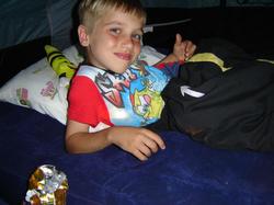 Brendan Camping with Daddy