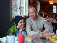 Pizza at the 'Blue Moose' Restaurant